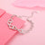 Interlocked Heart Duo Bracelet in Silver Finish